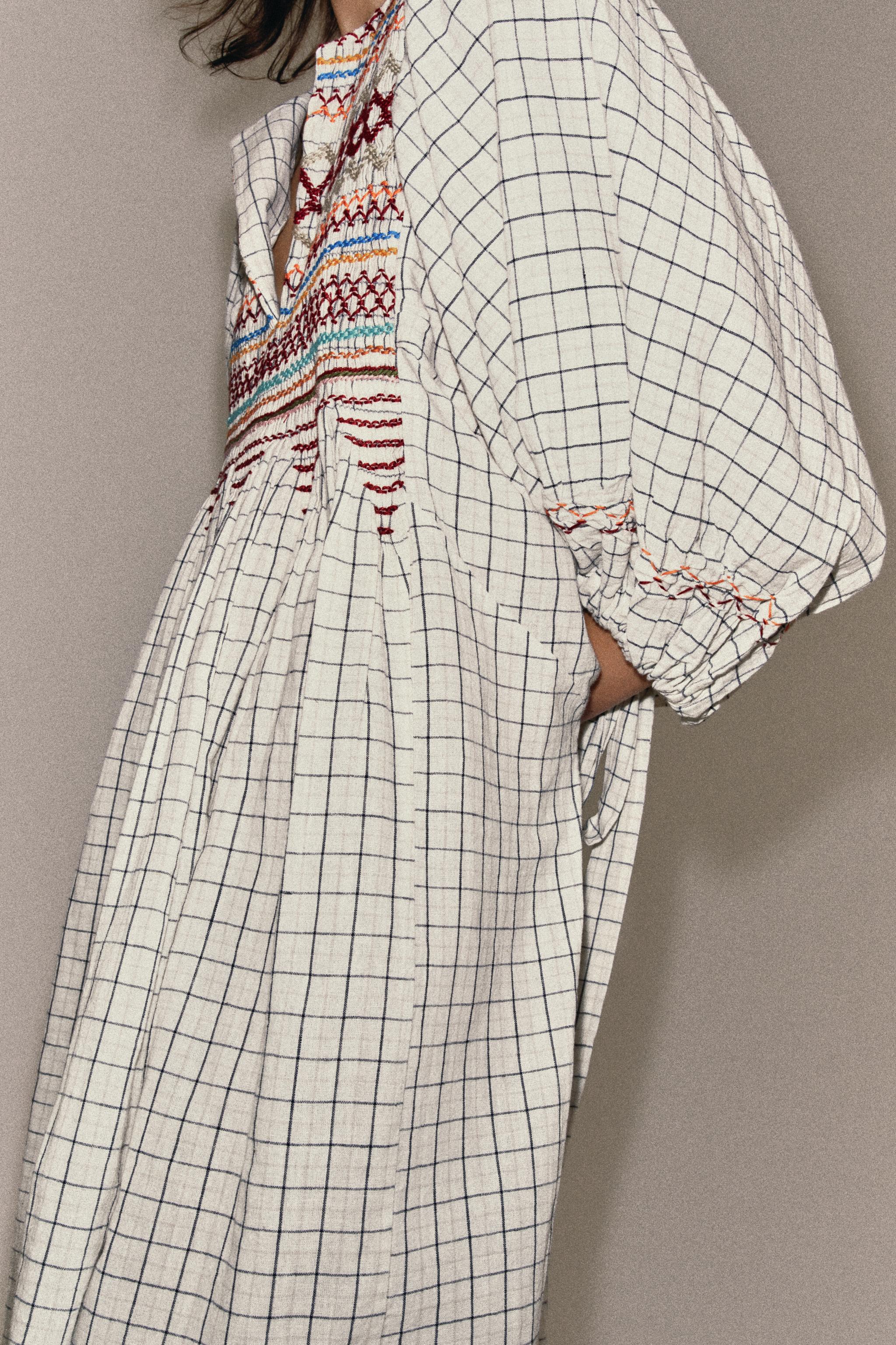 ZW COLLECTION LINEN BLEND MIDI DRESS